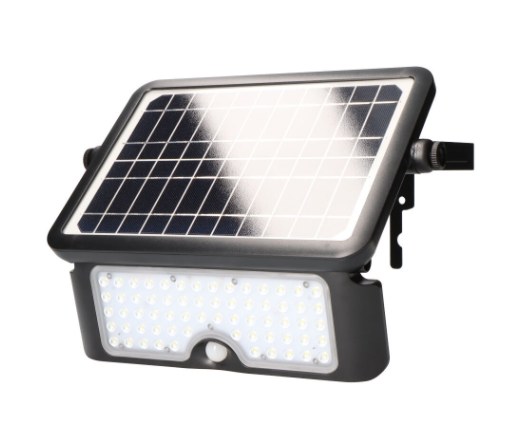 Aplique LED Solar 10W (Com Sensor Movimento) - Preto