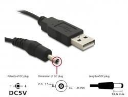 Imagem do produto Cabo Alimentação USB Macho - DC Macho (5V) - 1,5 Mts