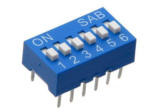 Dip Switch 12 Pinos - 6 Selectores