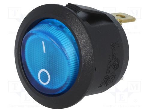 Interruptor Redondo (on-off) Luminoso - Azul