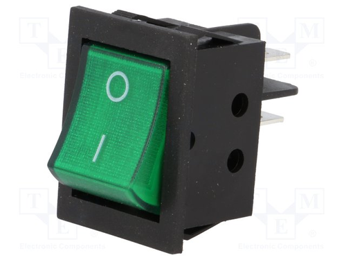 Interruptor Mini (on-off) Luminoso - Verde