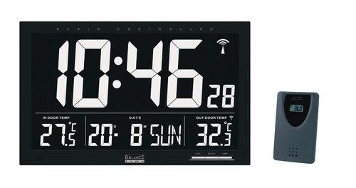 Relógio Digital de Parede (com Data, Temperatura Interior e Exterior)