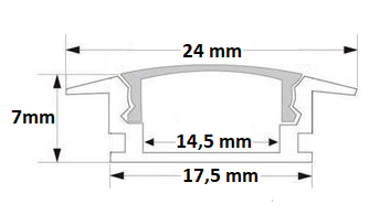 Imagem do produto Perfil de Alumínio para Fita LED - 2m