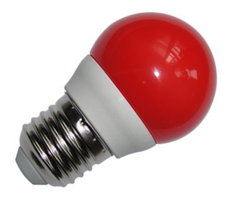 Lâmpada LED E27 / 1,5W / Luz Vermelha