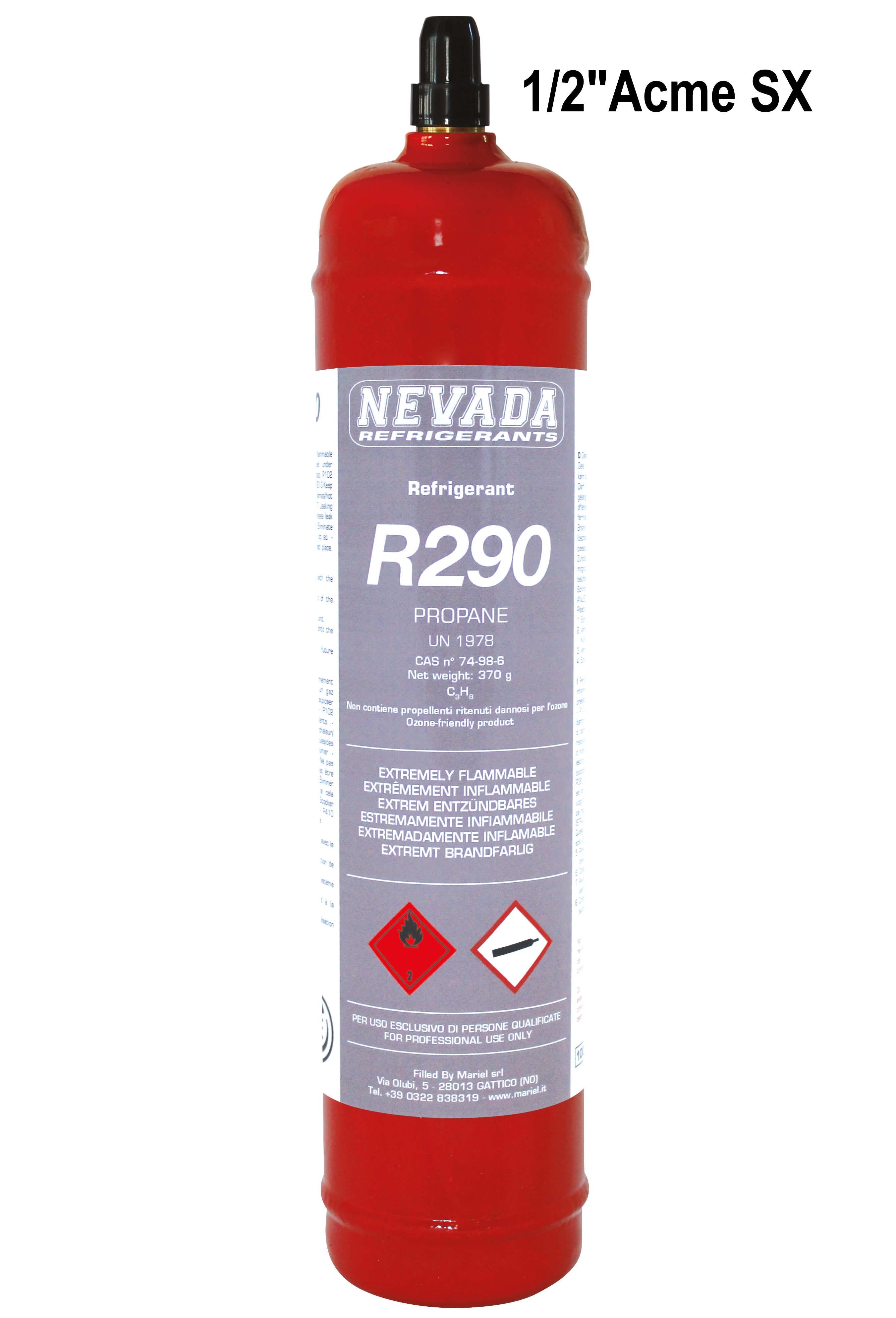 Gás Refrigerante R290 / Propano (370gr) - Nevada