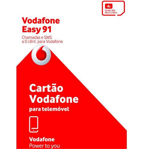 Cartão Vodafon. Easy 91 2,50