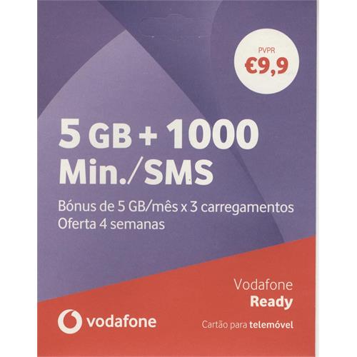 Cartão Vodafone Ready 5gb 9,90